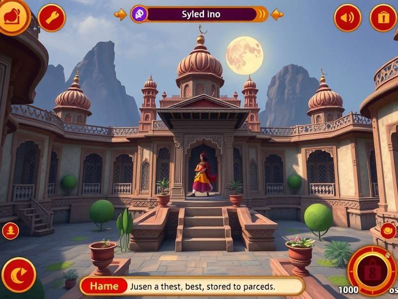Maharaja's Legacy Adventure game screenshot showing palace exploration